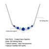 925 Silver Fashion Jewelry Women 45cm Blue White Zircon  Necklaces