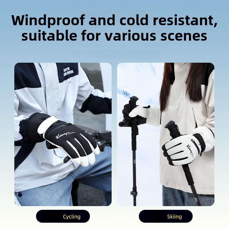 Non Slip Touch Ski Gloves Winter Sports Gloves  Waterproof Pocket Warm Men's and Women's Gloves Snowboard Accessories