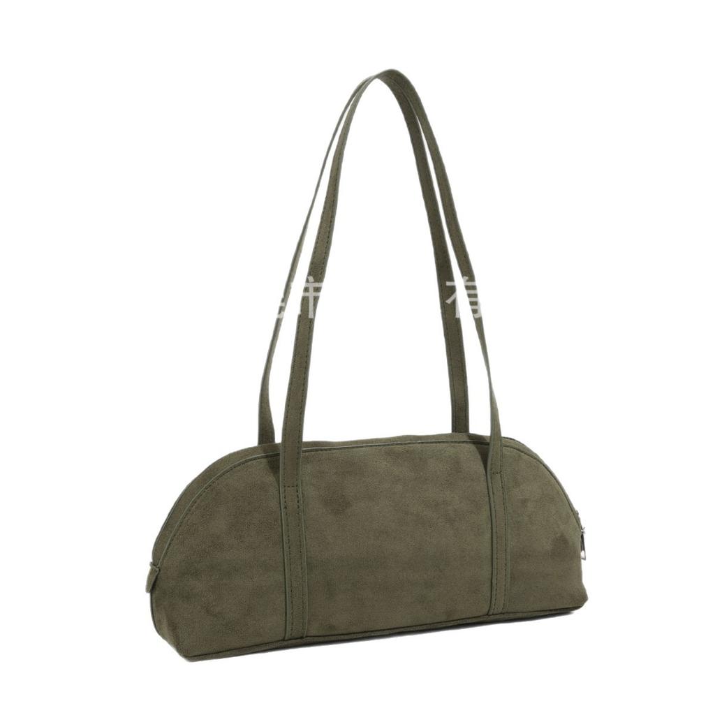Korean Version Artistic Handbag Commuting Solid Color Shell Bag Large Capacity Armpit Bag Casual Versatile Women's Bag