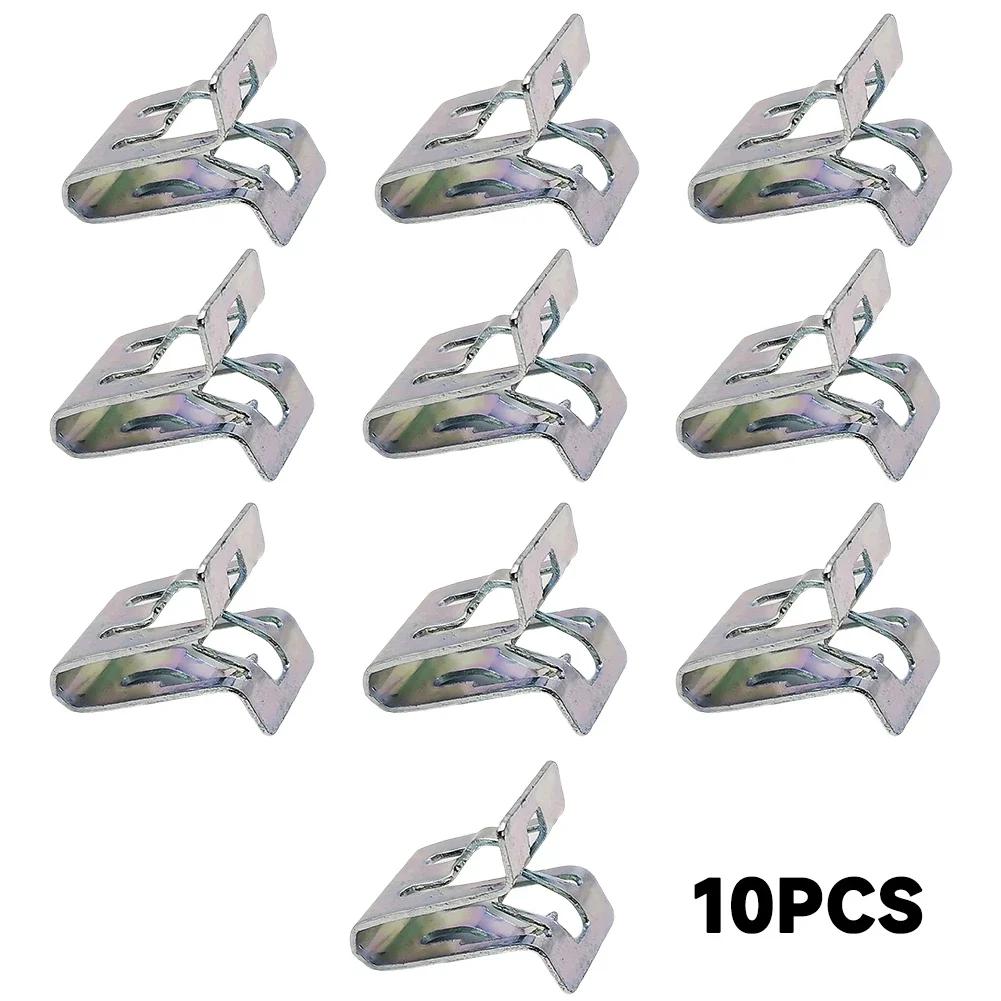 10 Pezzi Clip di Fissaggio in Metallo Universali per Cruscotti Auto Pannello DVD CD Piastra di Finitura Interna Fibbia di Fissaggio Tipo U Elementi di Fissaggio Automatici