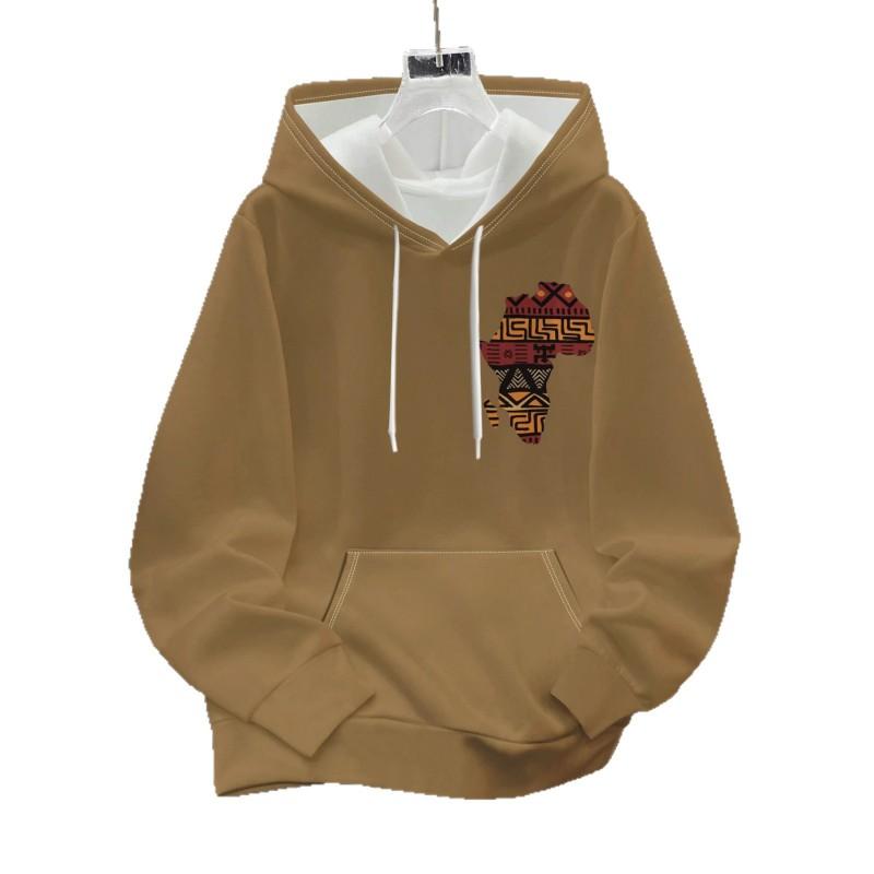 Mens Hooded Sweatshirt Soccer Print Breathable Loose Fit Casual Wear