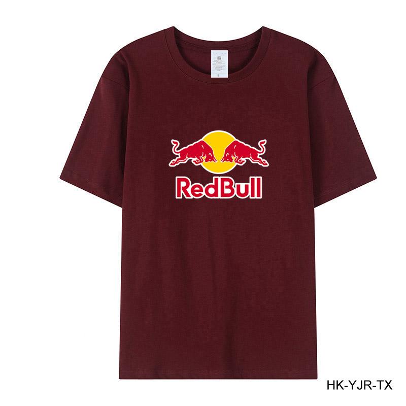 Red Bull Summer Men's T-shirt High Quality Cotton Short-sleeved Print T-shirt Women's T-shirt Fashion Sports Shirt Casual Jogging Top