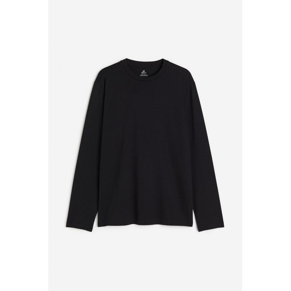 H M tHerMolite Jersey Regular Fit Top Black