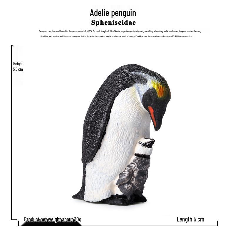 Emperor Penguin Marine Animal Model Toy Set for Kids