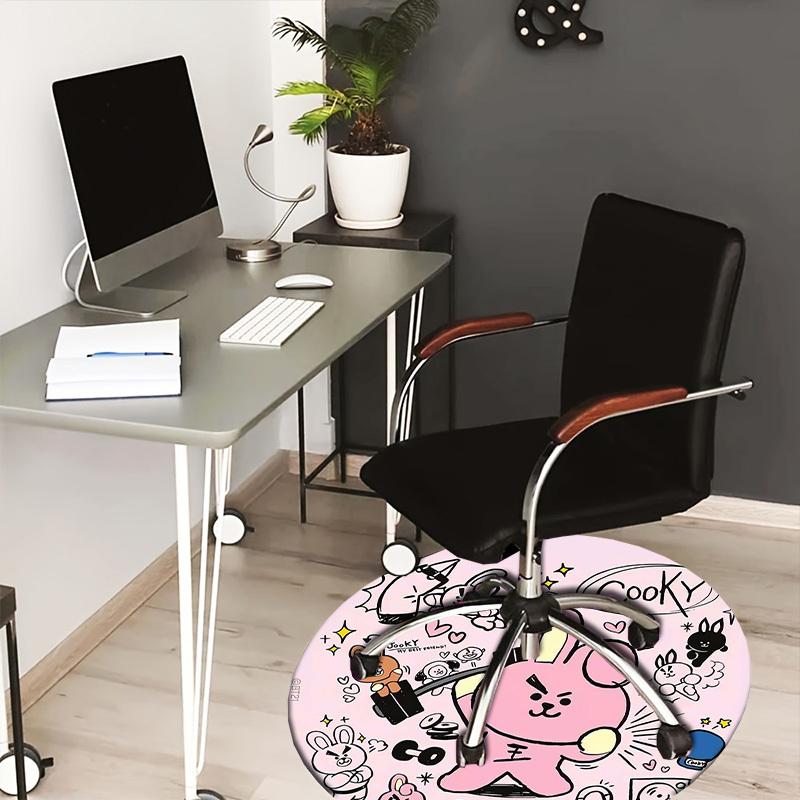 

1pc Cooky Workout Round carpet, Made of Polyester,Perfect for Decorating Office Chairs, Living Rooms,fplt131 80cm by 80cm