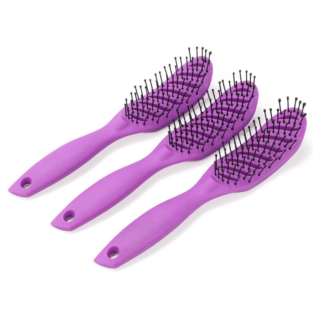 Anti-static Curved Vent Comb Durable Detangling Hair Brush Salon Hollow Out Massage Combs