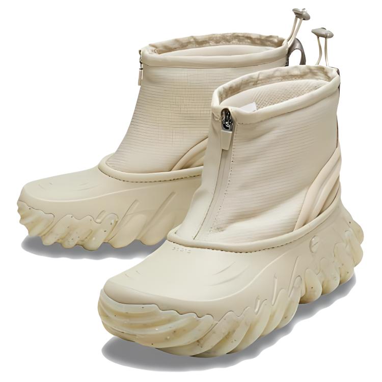 Crocs Fashion Versatile Short Boots Unisex Boots Gray Brown 210315-OLJ