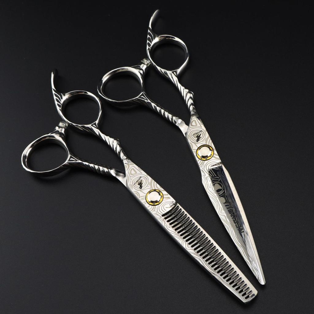 6.0 Inch Bearing Screw Pattern Left Hand, Hair Scissors, Flat Scissors, Tooth Scissors, Thin Scissors