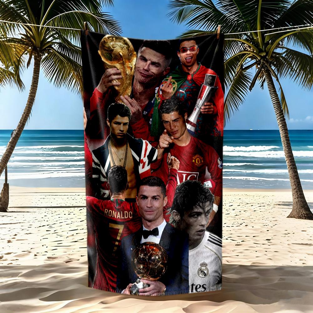 Cristiano Ronaldo Beach Towel Quickdry Soft Microfiber Comfortable Lightweight