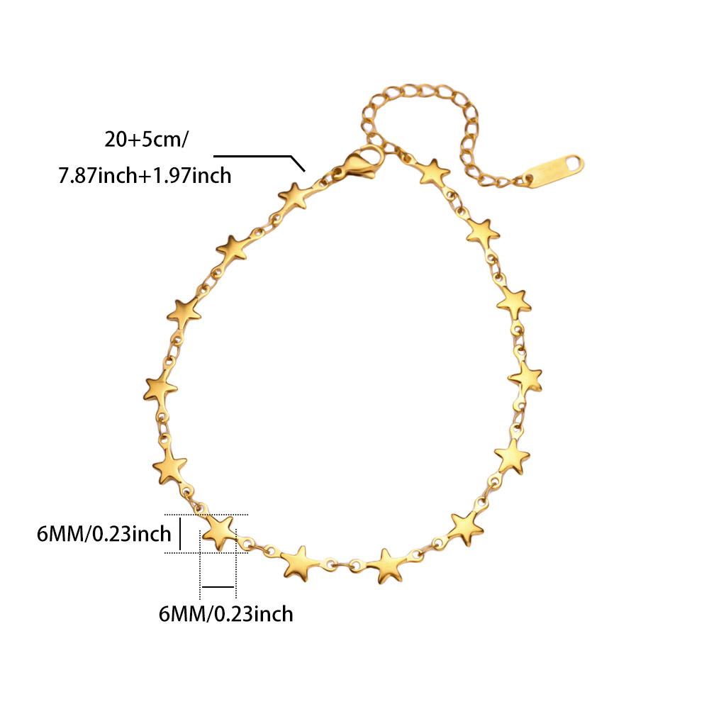 Tiny Heart Stainless Steel Anklet Gold Color Anti Fading Foot Anklets Bracelet Summer Beach Accessories Vintage Jewelry Gifts