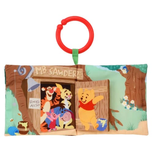 TAKARA TOMY Disney Dear Little Hands Turning and Crispy Peek-A-Boo Cloth Picture Book Winnie the Pooh