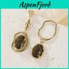 Elegant Vintage Copper Earrings Asymmetrical Design With Trendy Geometric Shapes