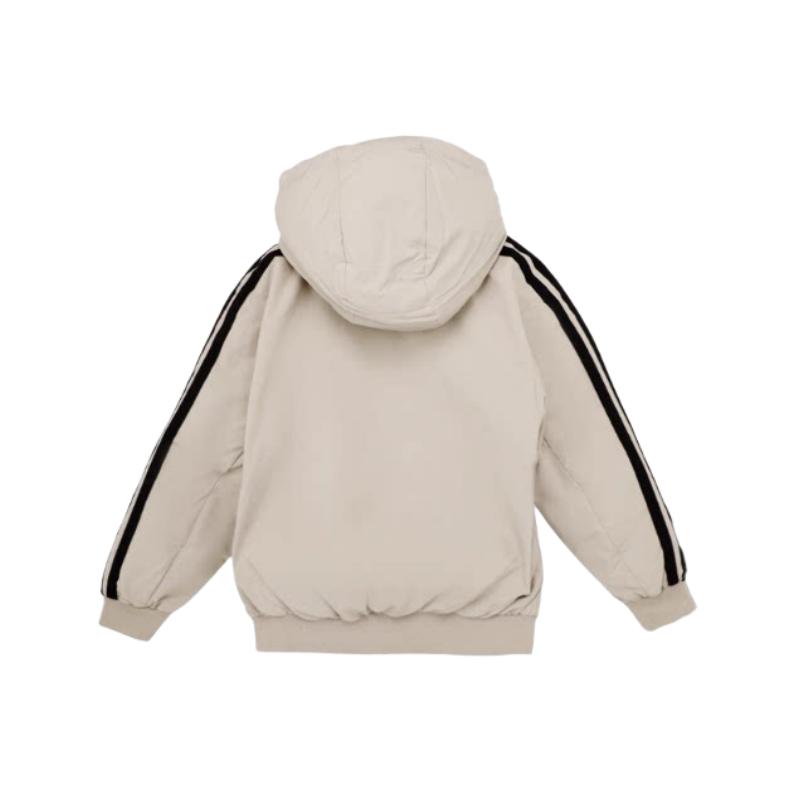 adidas Cotton Jacket Windproof Warm Zipper Casual Sports Hooded Color Block Kids Jackets KC5934