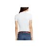 Polo Ralph Lauren SS22 Solid Color Embroidered Logo Short Sleeve Polo Shirt Women Tops White WMPOKNINN810027-E86