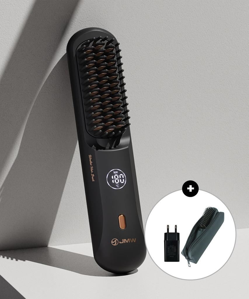 Volume On Cordless Brush Comb Hair Straightener Iron Ion Anti-Static Adapter Package