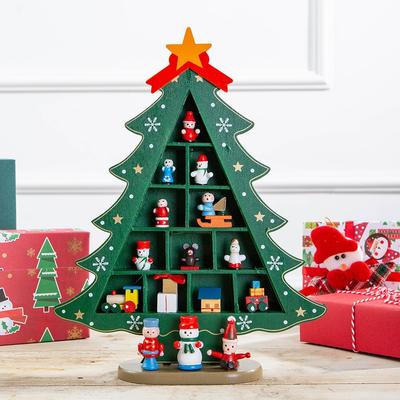 Christmas Decorations Wooden Christmas Tree Creative Scene Layout Ornaments Table Desktop Decoration