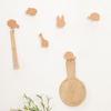 Wooden Wall Hook Lightweight Adhesive Hook with Natural Wood Grain Design Hook for Items Kids Schoolbags Hats Scarves