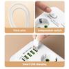 Surge Protector EU Power Strip Multiple Outlets Surge Protection Overload Prevention Power Management Device Black white