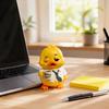 Creative Desktop Accessory Emotional Support Duck Figurine, Resin Yellow Ornament, Decorative Craft for Office Cute Statue Home Desk Decor Figurine