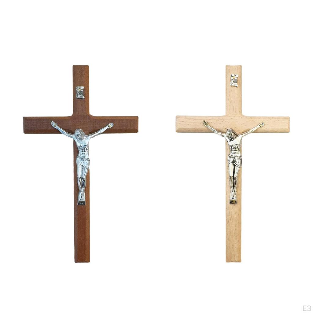 Wall Crucifix Holy Figurine Art Gift Catholic Jesus Sculpture Ornament for Thanksgiving Living Room