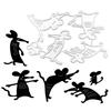 Metal Cutting Die Carbon Steel 5-in-1 Rat Shaped Handmade Stencil Template Mold