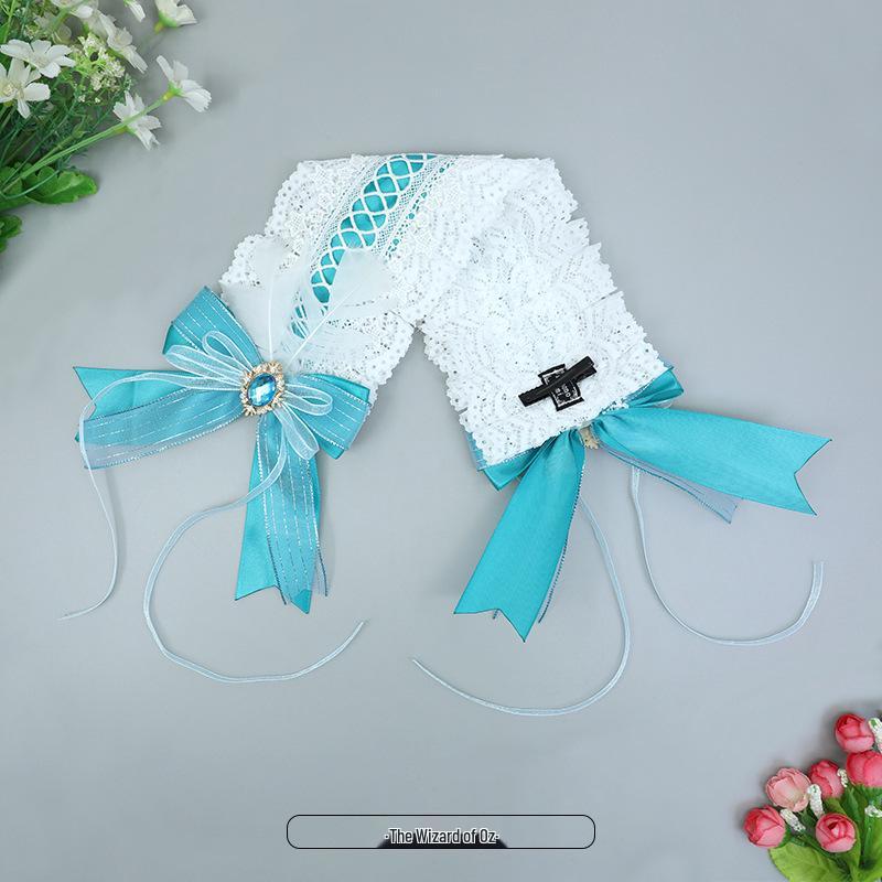 Lolita Lace Ribbon Bow Headband - Dark Lolita Sweet Style Hair Accessory for Comic Conventions