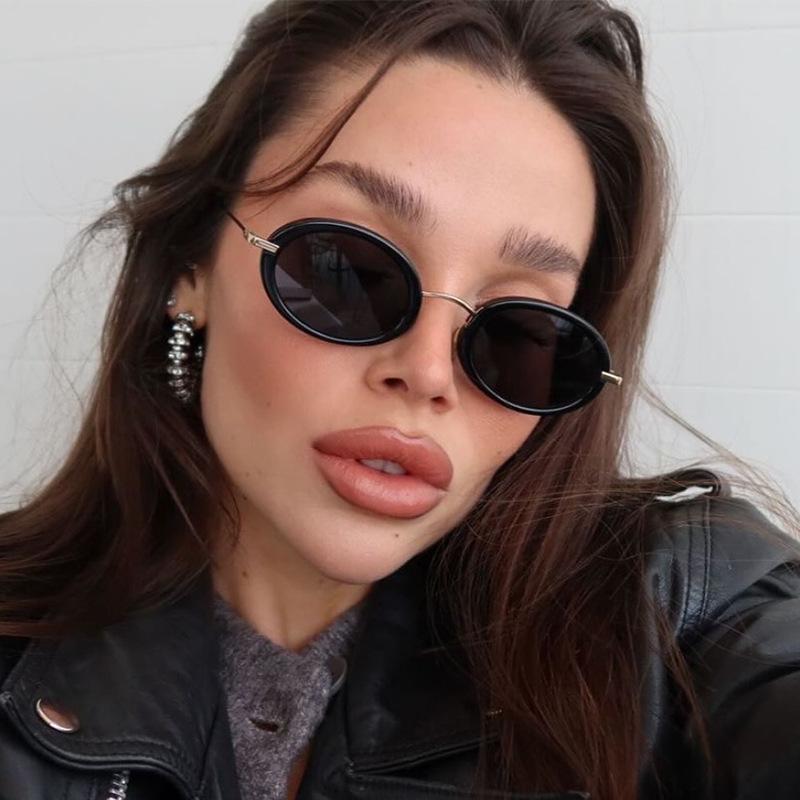 New Vintage Round Sunglasses for Women Men Circular Sun Glasses Female Oval Eyewear  for Male Female Eyeglasses