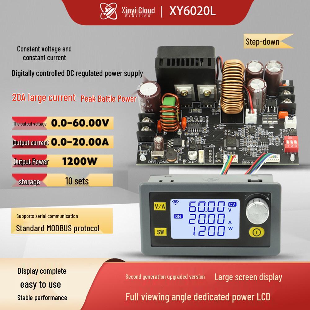 XinYi XY6020L CNC Adjustable DC Power Supply, 20A/1200W Step-Down Module, Constant Voltage & Current Repair