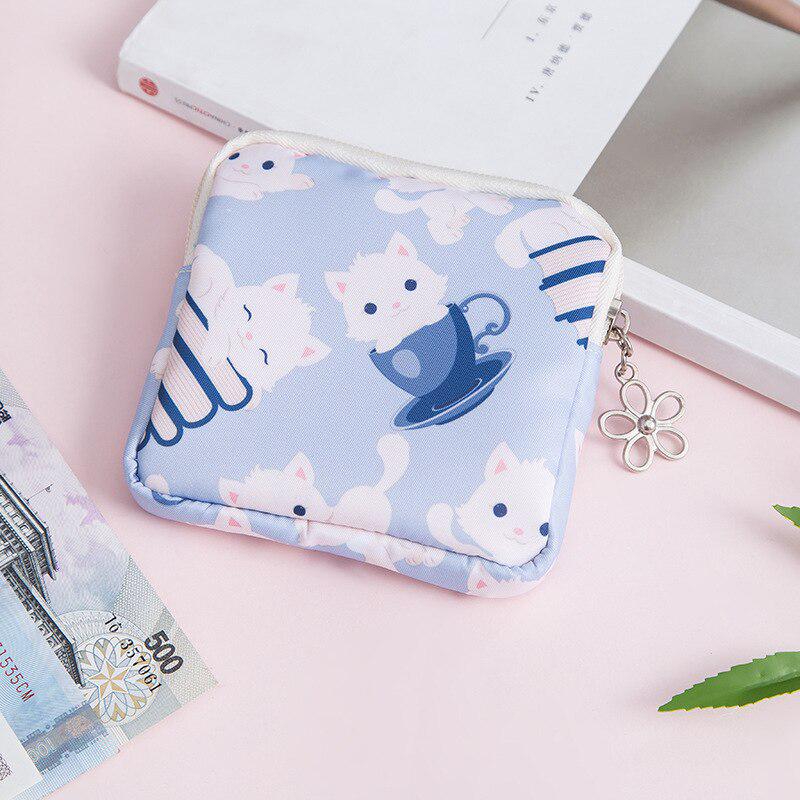 Mini Women Cosmetic Bag Cute Floral Small Makeup Bags Toiletry Organizer Female Coin Card Storage Purse Make Up Case Bag