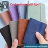 A7 Mini Leather Waterproof Notebook with Pocket - Portable A6 English Memo Pad