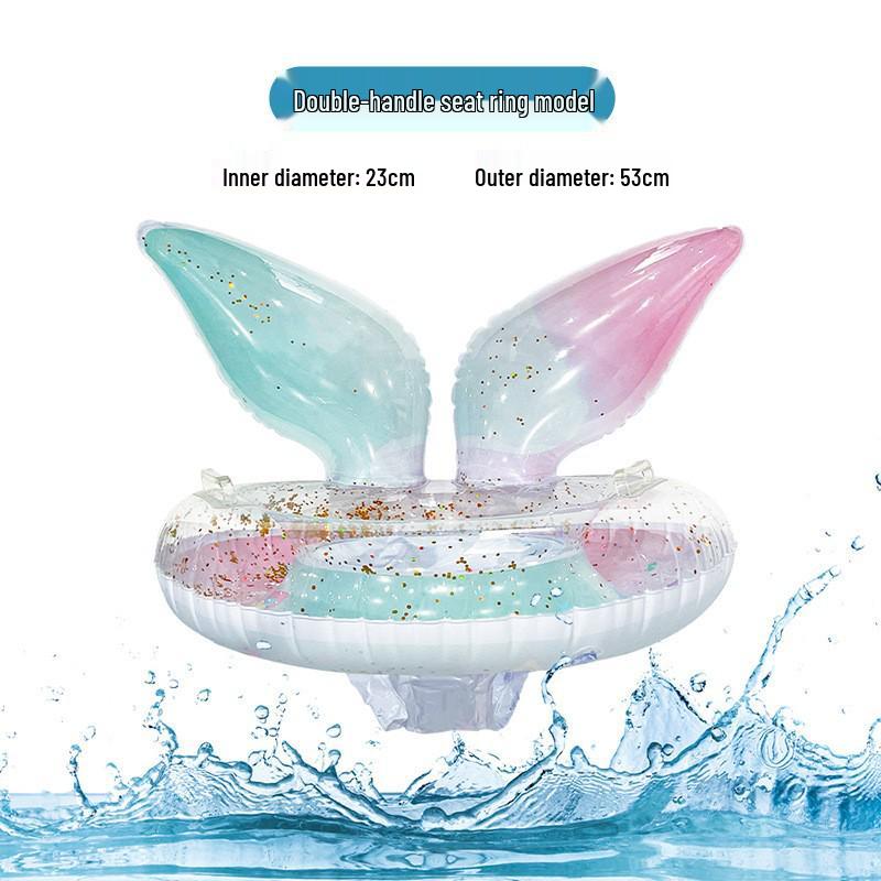PVC Inflatable Children's Swim Ring with Canopy - Baby Water Toy Seat