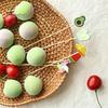 Natural Bamboo Skewers 100PCS Disposable Cocktails Picks, Stick, with Beach Fruits Eco-friendly Food Tags Palm Trees Decoration, Fruit Picks