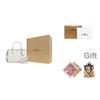 Coach Rowan 18 Classic Logo Print Coated Canvas Shoulder Tote Bag Small Women Bags Gold White CW329-IMXU5
