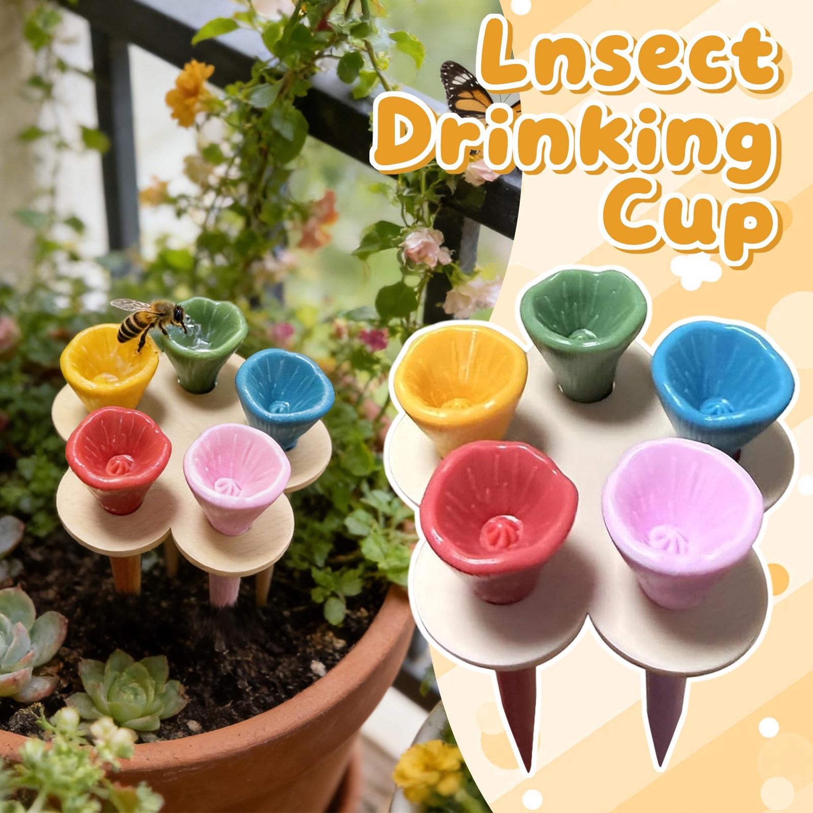 

Butterfly And Bee Watering Device,Butterfly Waterer,Insect Drinking Station Designed With Colorful Flowers