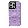 3D Cartoon Skull Silicone Case for Apple 15 Pro - Full Coverage Protective Skin