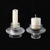 European Simple Glass Candlestick Double Use Two Ends Creative Bar Home Decor Glass Candle Holder