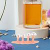 2Sets Silicone Toe Separators Pearl White Beige Soft Comfortable Toe Spreaders Pedicure Nail Art Tools Salon Home Use