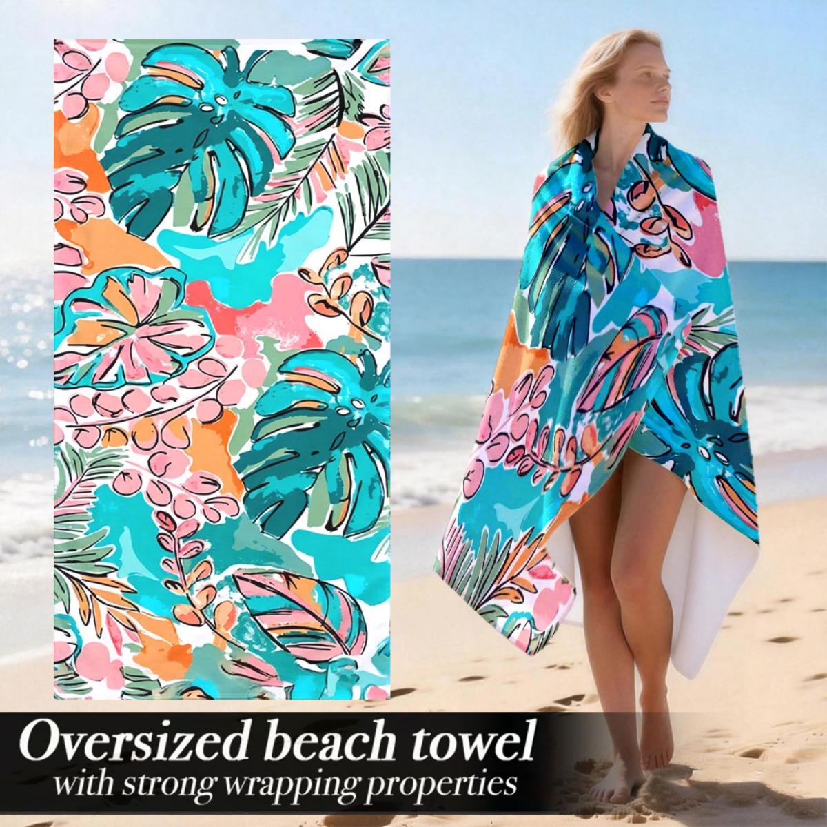 

Soft Extra Large Lightweight Luxury Oversized Beach Towel | Strong Wrapping Properties, Polyester, Vintage, Machine Washable W30*H60(CM)