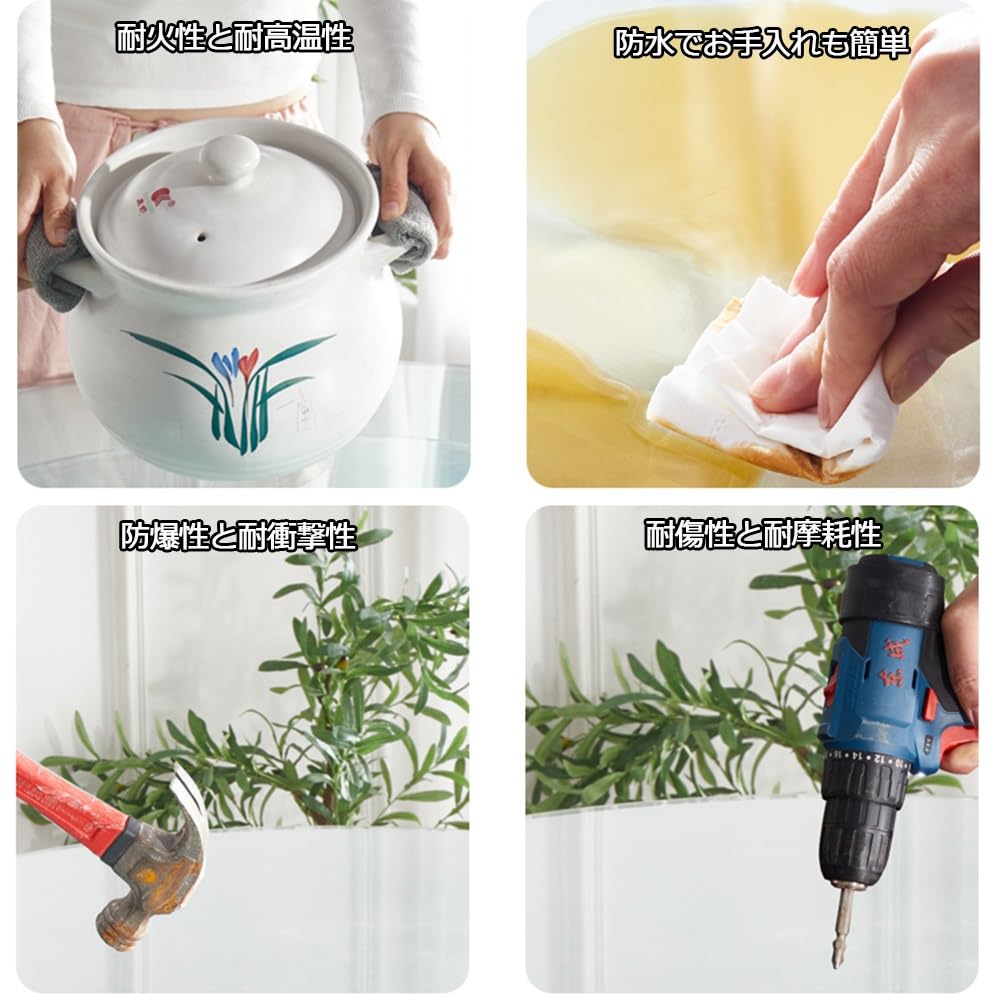 Glass Table, Glass Plate, Round Table, Diameter 11.0 - 38.6 inches (28 - 98