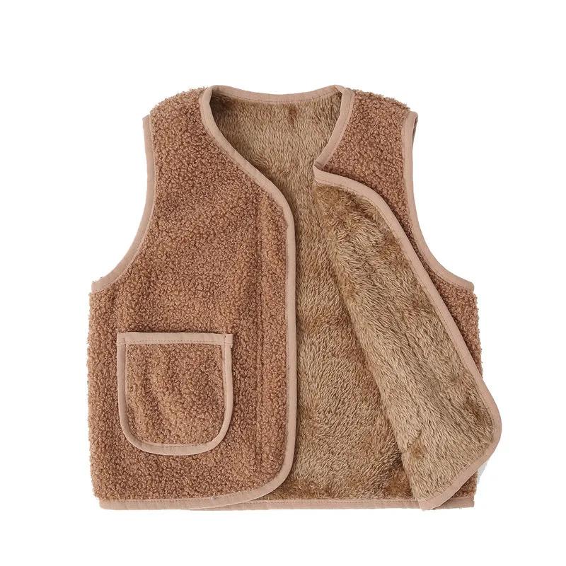 Children Autumn Winter Vest Baby Girl Boy Clothes Fleece Vests Zipper Coat Jacket Sleeveless Snow Outfits Waistcoat Warm