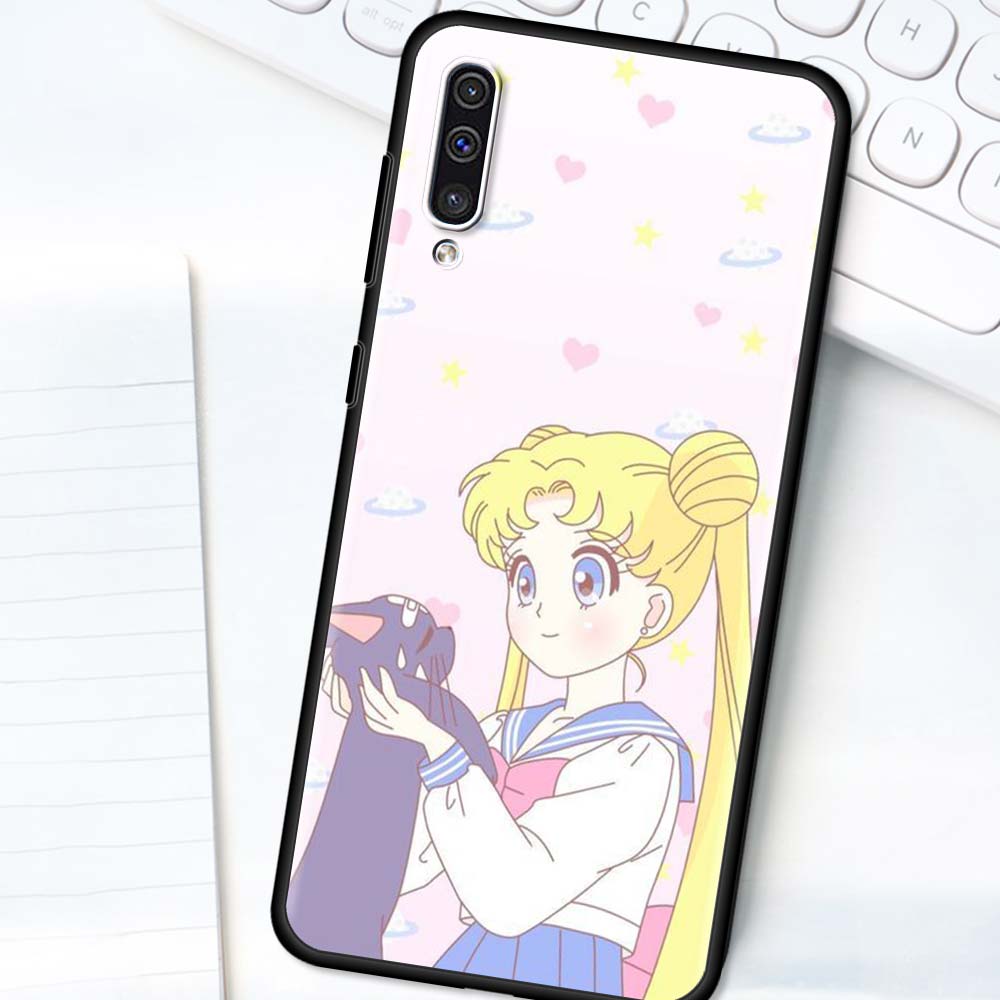 Anime Kawaii Sailor MoonS Fall für Samsung A50 A51 A70 A71 A21s Telefon Abdeckung Für Galaxy A10 A20e A30 A40 a20s A10s Weiche Coque