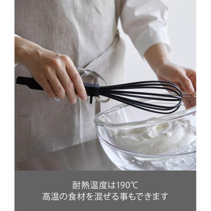 Yamazaki Silicone Handle Whisk Black 6363, 6 x 6 x 29.5 cm, Tower Series