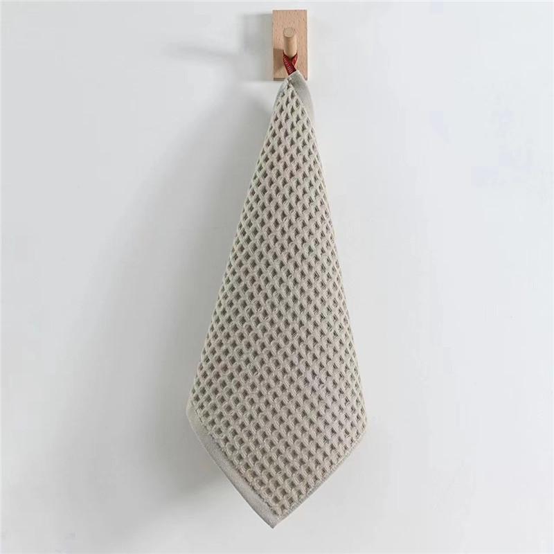 1Pc 35x35cm Waffle Solid Color Cotton Soft Absorbent Children Adult Family Bathroom Face Towel Home Life