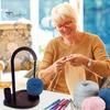 Wooden Yarn Holder Rotating Yarn Ball Dispenser Stand for Crocheting Knitting Yarn Organizer Spinner for Knitting Lovers Grandma Mom