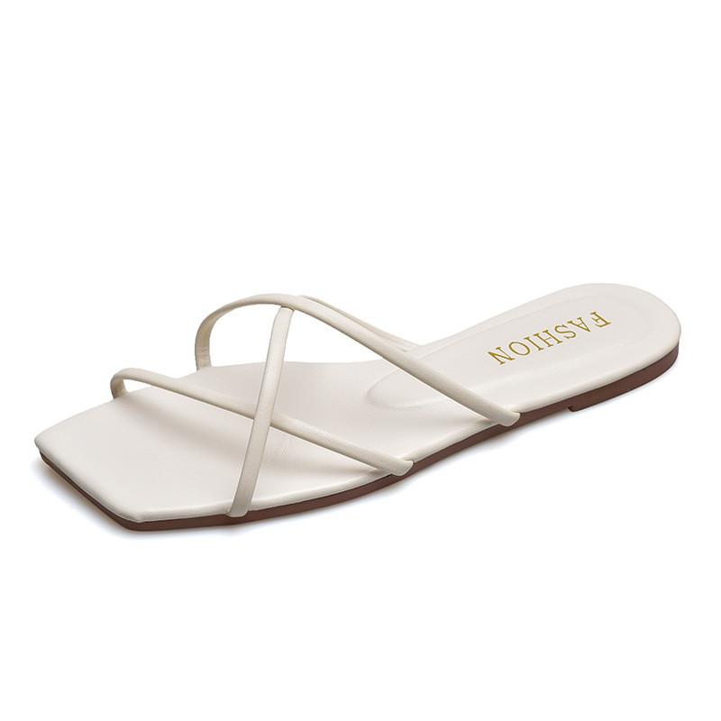 Summer Flat Sandals For Women With Breathable Pu Material For Casual Daily Wear