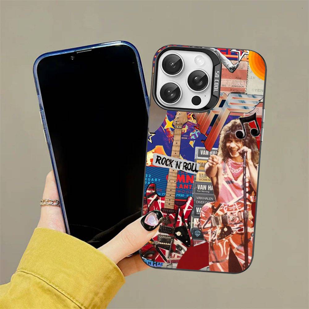 E-Eddie V-Van H-Halen Color Phone Case For iPhone 17 16 15 14 13 12 11 Pro Max Plus Pro Shell