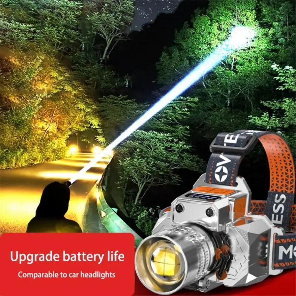 

Waterproof Head-mounted Flashlight Powerful Camping Lantern New Headlamp