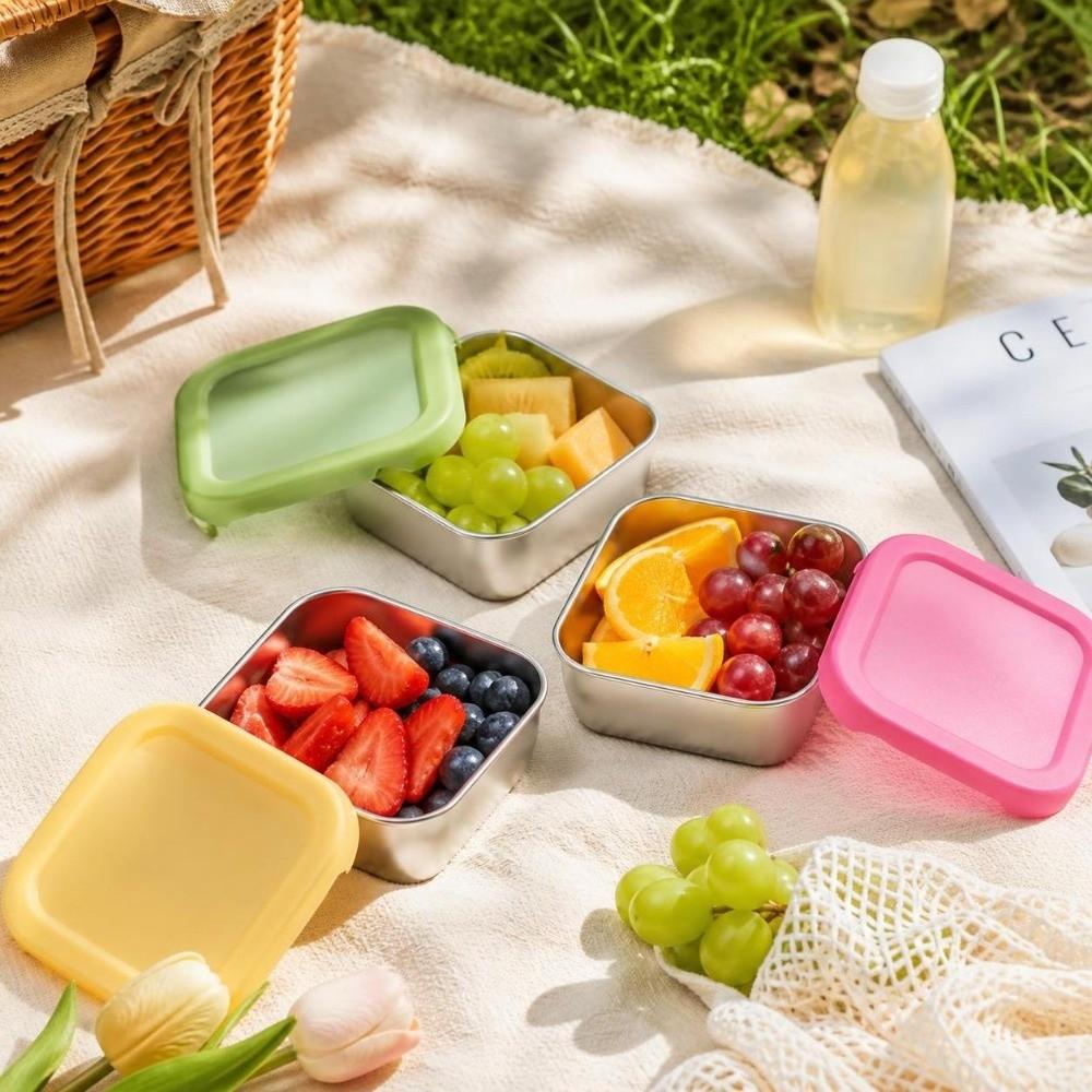 Silicone Lid Food Storage Container Leakproof Meal Prep Container Lunch Box  Healthy Meal Prep