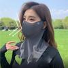 Women Summer UV Protection Neck Scarf Ice Silk Face Mask Cover Outdoor Wrap Cover Sports Cycling Sun Proof Sunscreen Dustproof