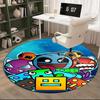 Geometry Dash: Dance To The Beat Round Rug for Livingroom,Bedroom, Palyroom, Chair Rug, Area rug, Circle Carpet, Fan Christmas gift